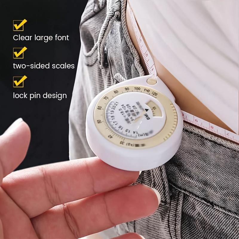 1 x 59,06"/59" BMI Körpermaßband, ausziehbarer Kunststoff-Maßband mit metrischer Skala und tropfenförmigem Gehäuse – Ideal für Mode