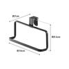 Yamazaki Jitsugyo Kitchen Towel Hanger Black Approx. W16 x D7 x H9.5cm Tower Towel Rack Washroom 6780