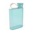 Flat Water Bottle Plastic Leak Proof Transparent Square Portable Paper Water Bottle 380ml Blue