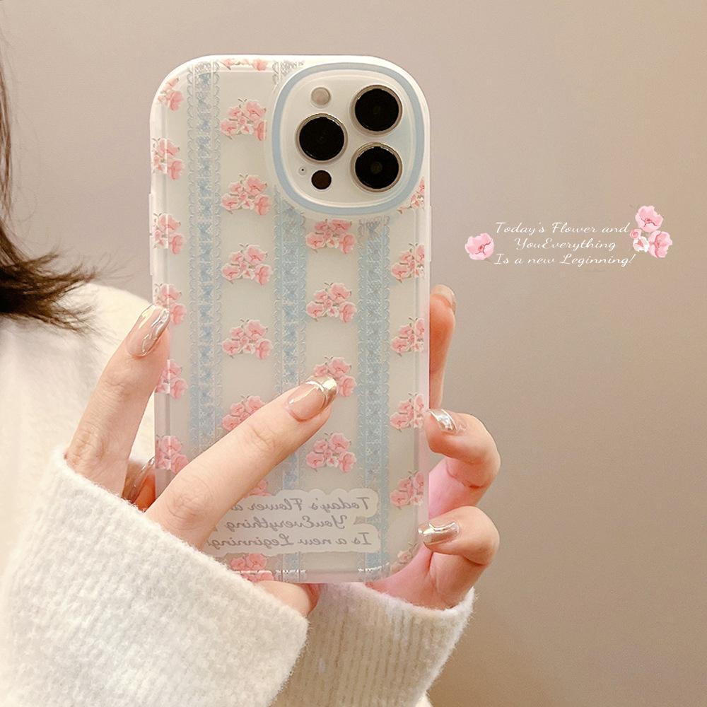 Lace Floral Iphone16 IPhone 15pro Max Soft Shell 11 Protective Case X Suitable for 12 Matte 13