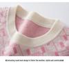 2025 Autumn/Winter Women's Soft Warm Cashmere Sweater – Color Block Round Neck Knit with Long Sleeves