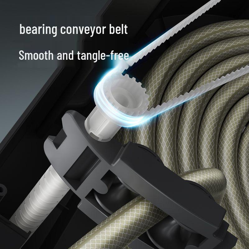 Telescopic Automatic Hose Reel with High-Pressure Water Gun & Sprinkler for Car Wash and Garden Watering.