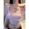 Korean Spice Girl Style Fashion Unique Irregular Sexy Design Trendy Versatile Design Top Spring and Summer New Women's Clothing