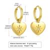 Heart Drop Earring Women, Dainty Huggies Stainless Steel, Love Shape Heart Hoops for Her Gift