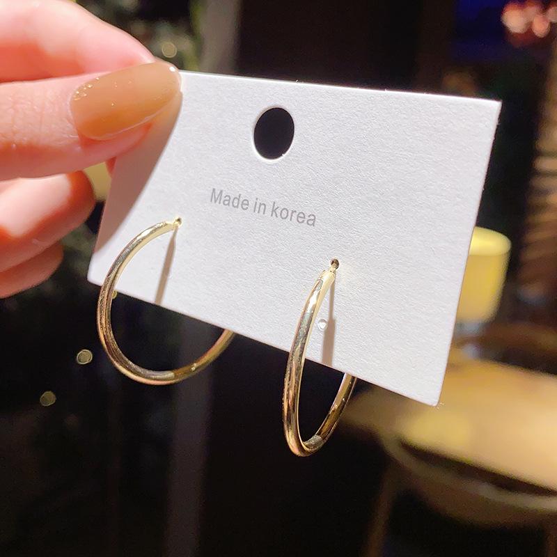Exaggerated S925 Silver Hoop Earrings - Trendy Statement Piece