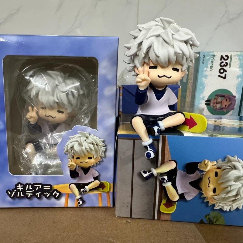 Cute Chibi Killua Zoldyck Hunter X Hunter Cat Style Figure Anime Mini Statue Desktop Ornament Collectible Model Birthday Gift