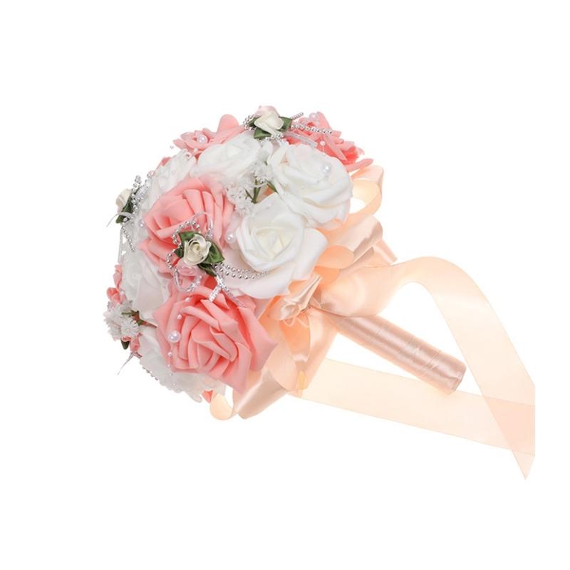 Wedding Handheld Flower Bridal Bouquet Simulation Rose Flower For Ceremony Reception Anniversary Party Gathering