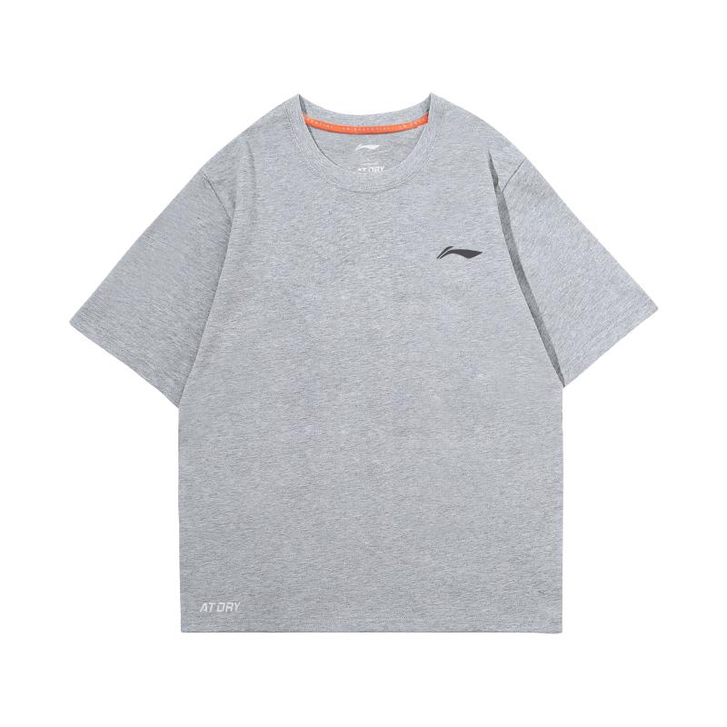 

Li-Ning Quick-Dry Cool Comfortable Breathable Round Neck Casual Sports Short Sleeve T-Shirt Unisex Tops DWWQ101-1 S