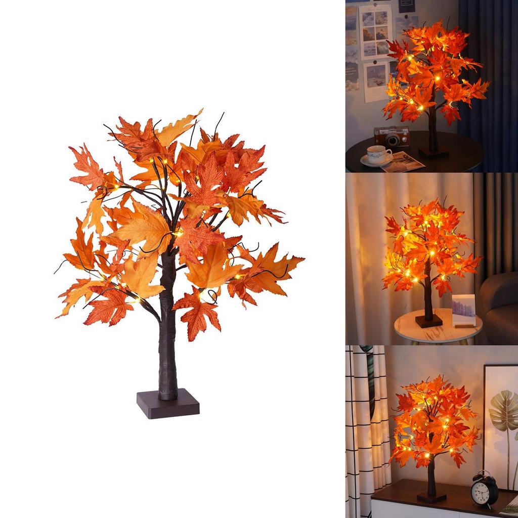 Led Maple Tree Light With 24 Leds For Thanksgiving Christmas Party Home Decoration Indoor Garden Scene