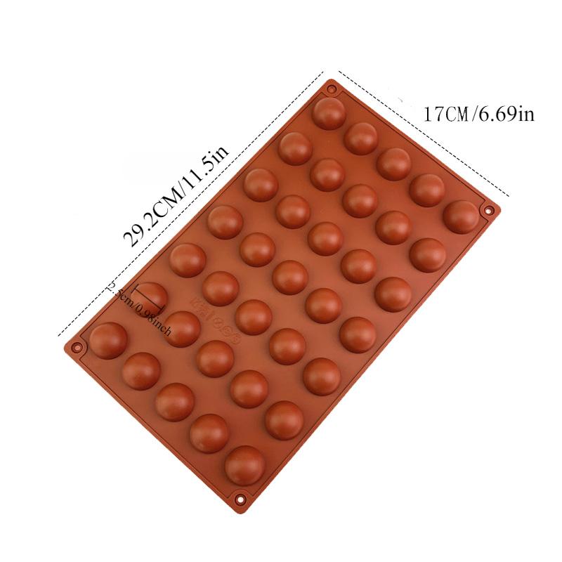 6/8/15/18/24/35 Holes Silicone Half Sphere Mold For Baking Half Ball Chocolate Candy Dome Pudding Mousse Cake Pastry Tools