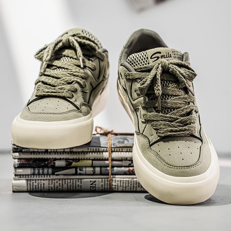 2026 Leisure New Thick Soled Fashionable Trend Breathable Design Versatile Niche Low Top Quality Men's Board Shoes