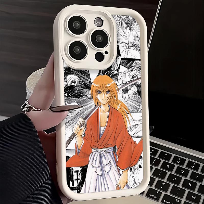 Handyhülle für iPhone 17 Air 16E 15 16 Pro Max Rurouni Kenshin Anime Cover 14 Plus 13 12 Mini Weiche Silikonhülle Fundas