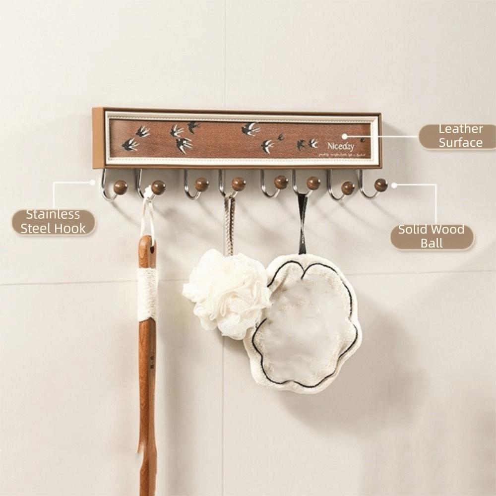 8 Hooks Clothes Coat Storage Hook Vintage Door Back Clothes Hook Suction Cup Door Hook  Home
