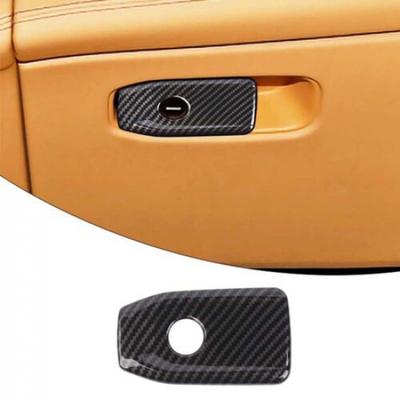 Carbon Fiber Co-pilot Storage Box Handle Cover Trim for Jeep Grand Cherokee 21+