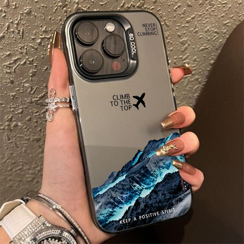 Case for Samsung Galaxy S25 S23 Ultra S24 S22 Plus S21 FE A52 A54 A34 A53 A14 A55 A35 A15 A16 Mountain Peak Aircraft Phone Cover