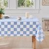Blue White Checkered Rectangle Tablecloth for Table Decor Classic Checkerboard Kitchen Dining Table Cloth Holiday Party Decor