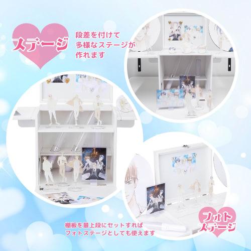 KIYOHARA Oshi Display Box Oshikatsu Goods Oshikatsu Storage Shelf Width 30cm x Height 44cm x Depth 25cm OSTM02-01