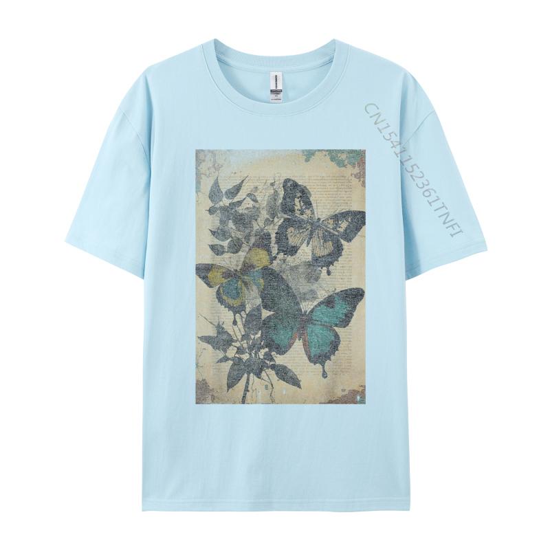 Fairy Grunge Fairycore Aesthetic Cottagecore Goth Butterfly Men's 2024 Newest Design T Shirt Cotton Fabric Men Tshirt Gift