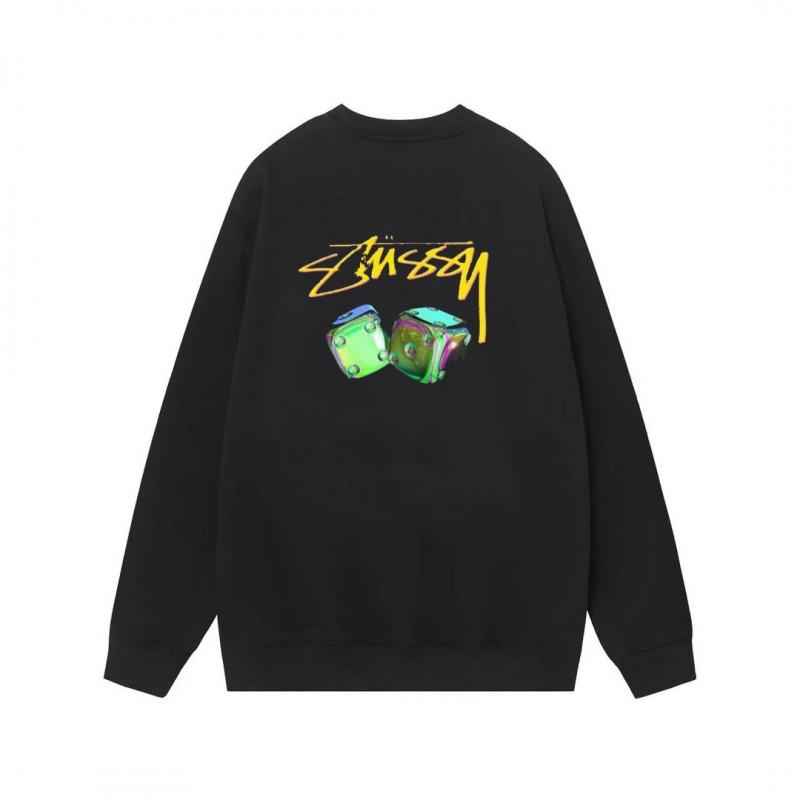 Unisex Oversized Cotton Crewneck Sweatshirt With Letter Dice Print Fall Youth Streetwear