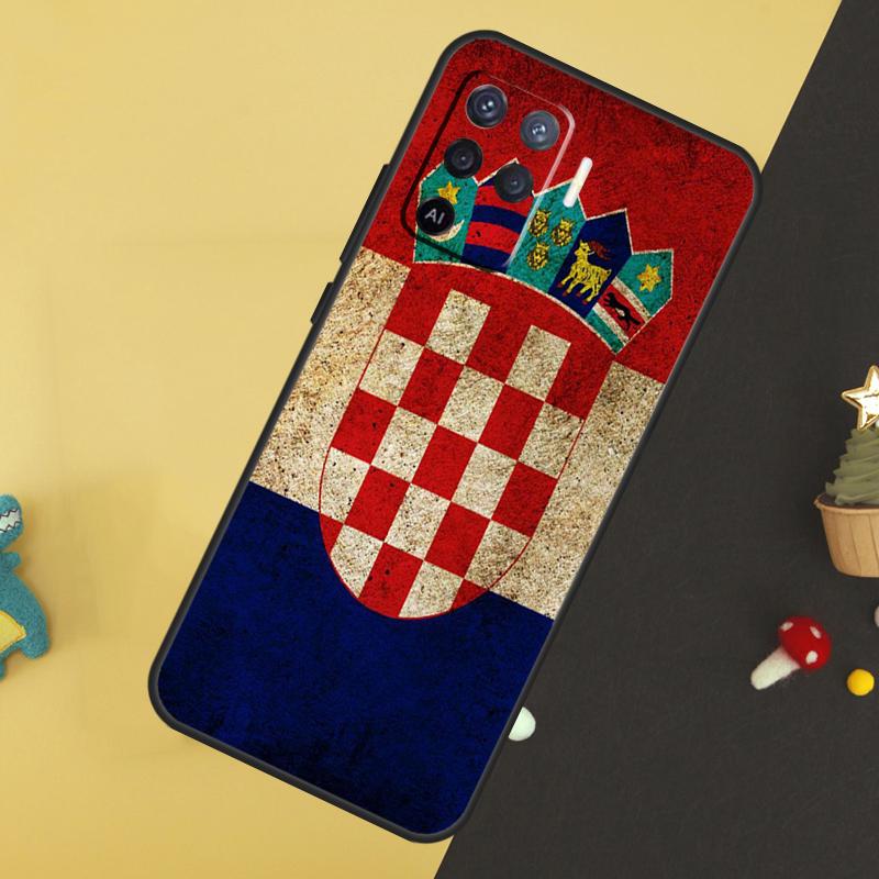 Croatia Flag Case For OPPO A16 A76 A96 A98 A78 A58 A5 A9 A15 A17 A77 A52 A72 A53S A57S A94 A74 A54 Cover
