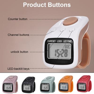 Hand Tally Counter 6 Digit Finger Counter Clickers Rechargeable Lap Counter Handheld Number Clicks Counter