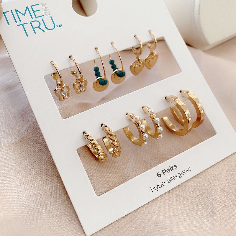 

European and American Foreign Trade Jewelry, Fashionable, Unique, Simple, Versatile, Niche Design, High-End Earrings Set Default