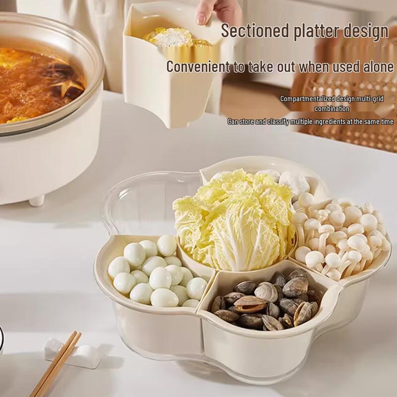 Rotating Hot Pot Vegetable Storage Basket