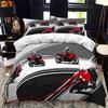 Motorcycle Rider Bed Duvet Cover Set Queen Calico Twin Size Comforter Cover Bedding Set Single King Soft Polyester Quilt Cover