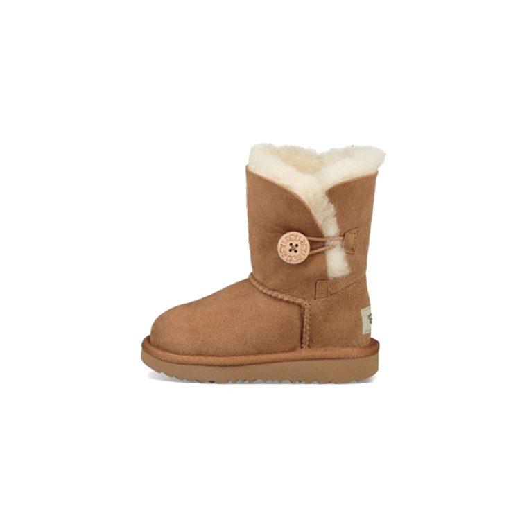 UGG Bailey Button II Protiskluzové Polstrování Odolné proti Oděru Tepelné Sněhule Kaštanově Hnědé Dětské 1017400T-CHE
