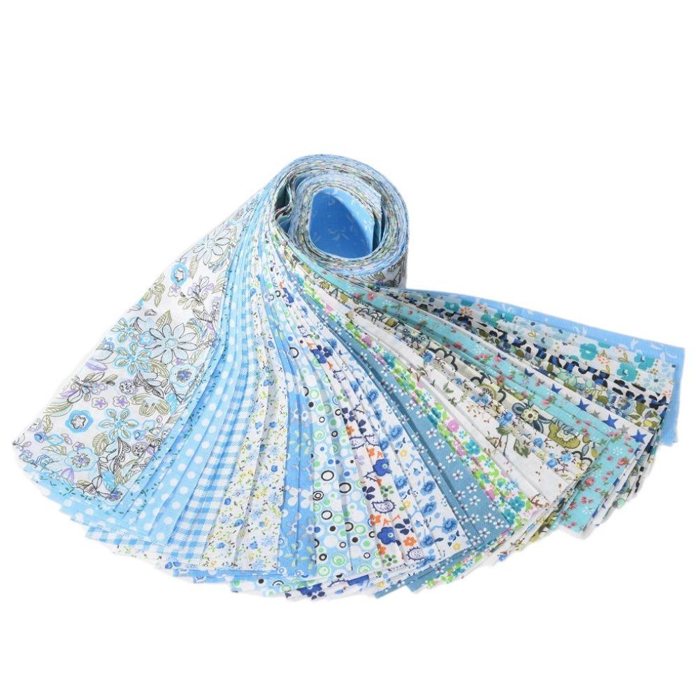 40PCS Colorful Printed Patchwork Fabric Jelly Roll Sewing Material Fabric  Sewing