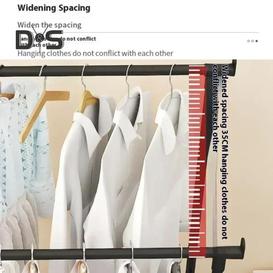 Modernes modulares Lagerregal für Kleiderbügel, stark belastbar, einfach zu montieren, Kleiderbügel mit Doppelstange