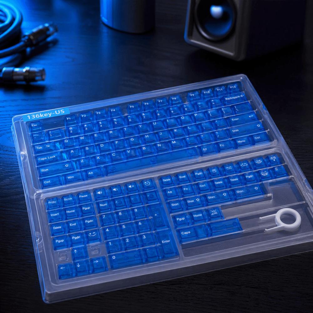 Full Transparent Transparent Keycaps Ice Transparent Color Keycaps Mechanical Keyboard Keycaps Crystal Clear ABS