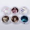 6pcs/set Holo Diamond Nail Glitter Sequins Colorful Shiny Paillette Flakes Nail Art Decoration