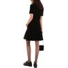 Karl Lagerfeld French Style Light Luxury High-End Round Neck Lace Knit Short Sleeve Dress Women dress Black M21E13G4