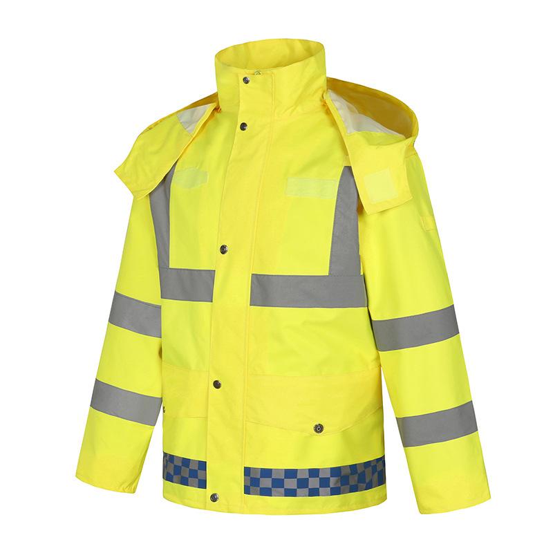 Impermeable y Pantalones Reflectantes para Trabajadores de Tráfico y Saneamiento