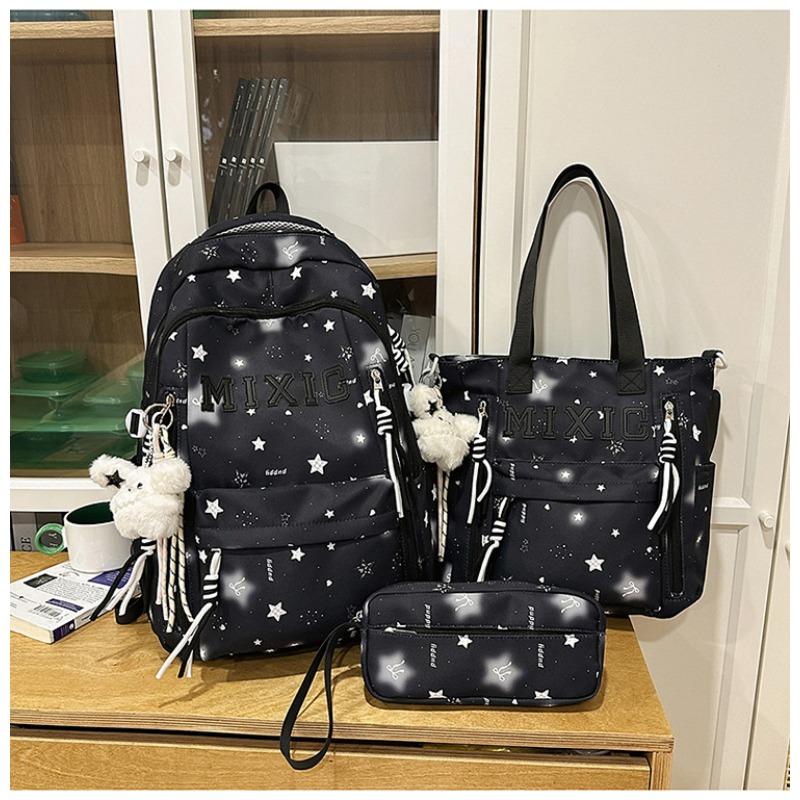 School Bag Women's New Japanese Ins High Value, Fresh and Sweet Star Makeup Bag, Light and Largecapacity Backpack