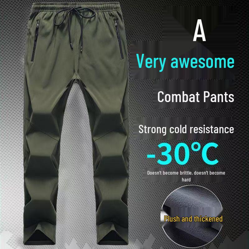 Unisex Windproof Winter Fleece-Lined Softshell Hiking Pants: Couple Style, Breathable, Versatile for Outdoor Sports