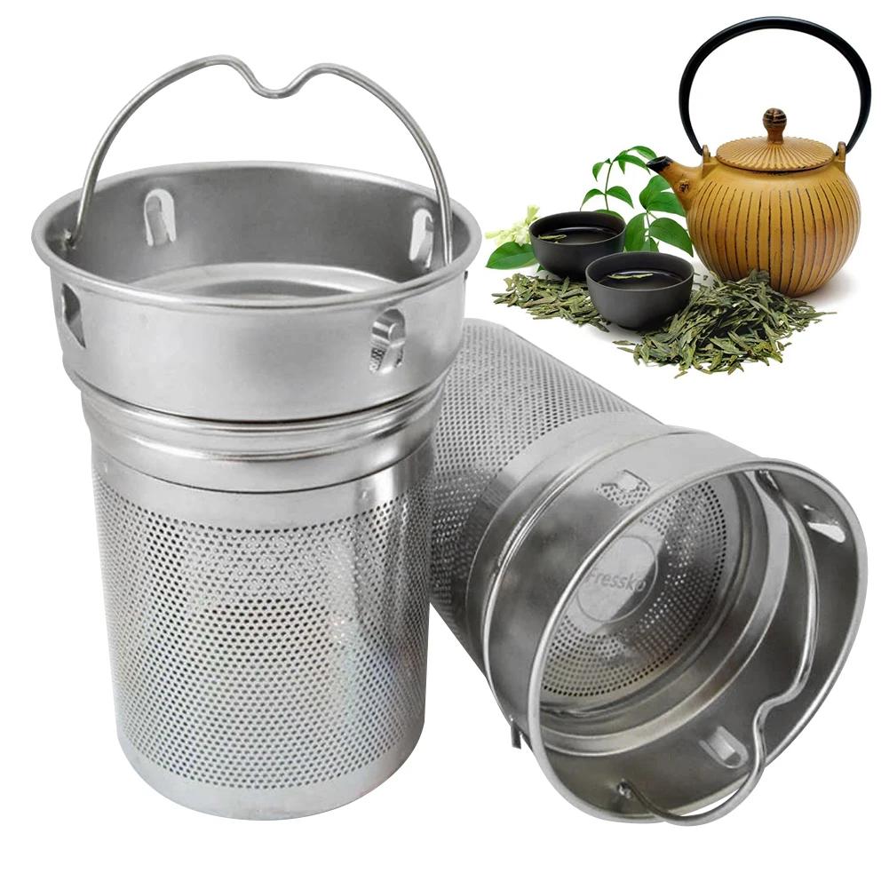 2pcs Filter Portable Bottle Cup Non-rust Home Tea Infusers Office Tea Strainer Hiking Stainless Steel Drinking Mesh