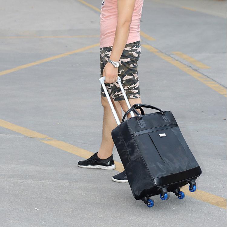 Cărucior de călătorie pentru bărbați și femei, geantă universală cu roți + geantă de mână