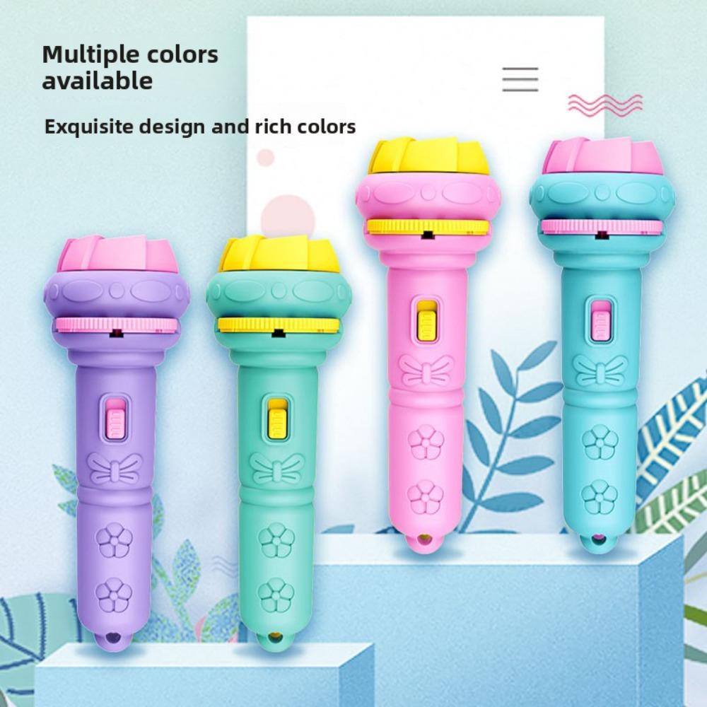 Cartoon Kids Projection Flashlight Mini Projector Baby Early Education Toy Children Learning Toy Gift