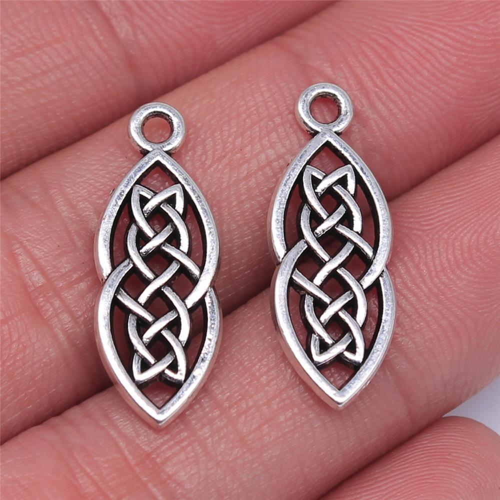 20pcs Triquetra Symbol Charms Pendants Antique Jewelry Making DIY Handmade Craft For Jewelry Making