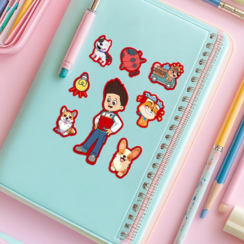 8 Face-changing Stickers of The PAW Patrol, Featuring Puppy-themed DIY Puzzles for Children, Combining Educational Doodling and Cartoon Elements