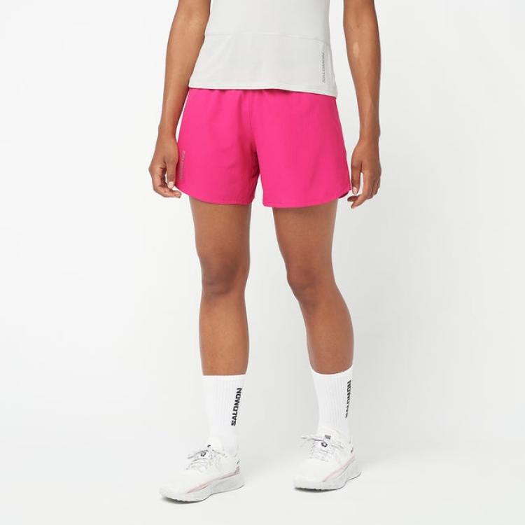 Salomon Quick-Dry Solid Color Running Shorts Women shorts Beetroot-Purple LC2202800