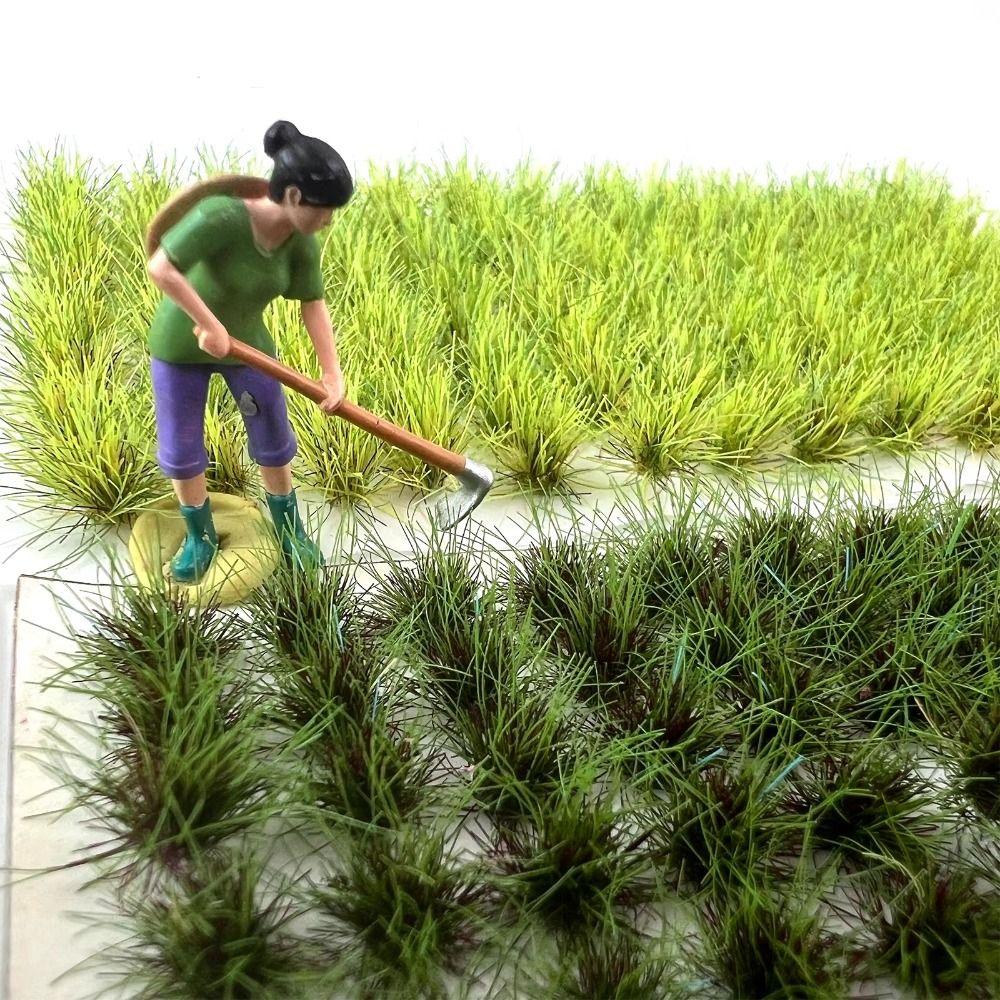 Miniature Shrubs Miniature Grass Cluster Terrain Model Kit Static Grass Tuft  Farmland House