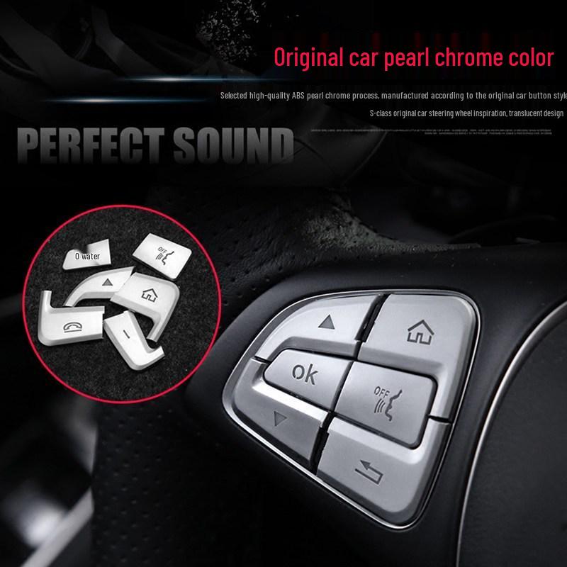 Steering Wheel Button Stickers for Mercedes C200 E260L GLC300 GLA CLA GLK