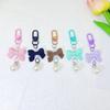 Plastic Acrylic Shimmering Bowknot Pearls Phone Charm Short Pendant Cellphone Detailing Jewelry Lanyard Strap Decoration