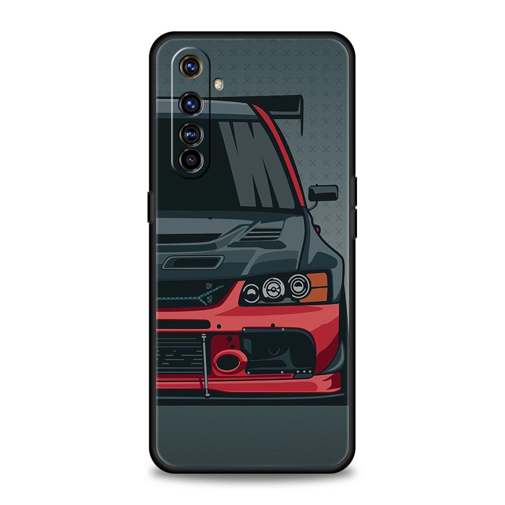 Japan JDM Sports Car For Realme GT Neo 2 3 3T Phone Case For Realme 10 9 8 5G 7 6 GT2 Pro Plus 9i 8i C21 C11 C25 C35 Soft Cover