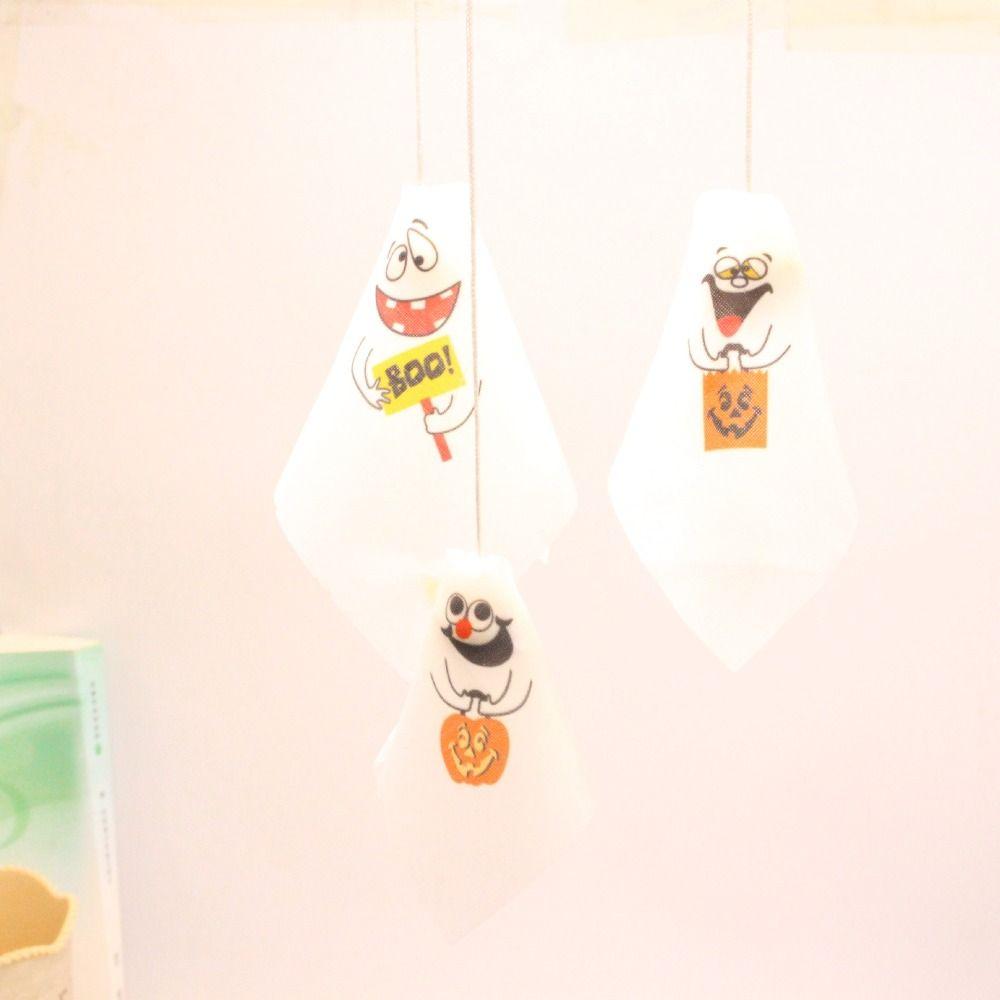 3pcs/set Spooky Finger Ghost Puppet Ghost Pumpkin Hanging Ghost  Cake Insert Card