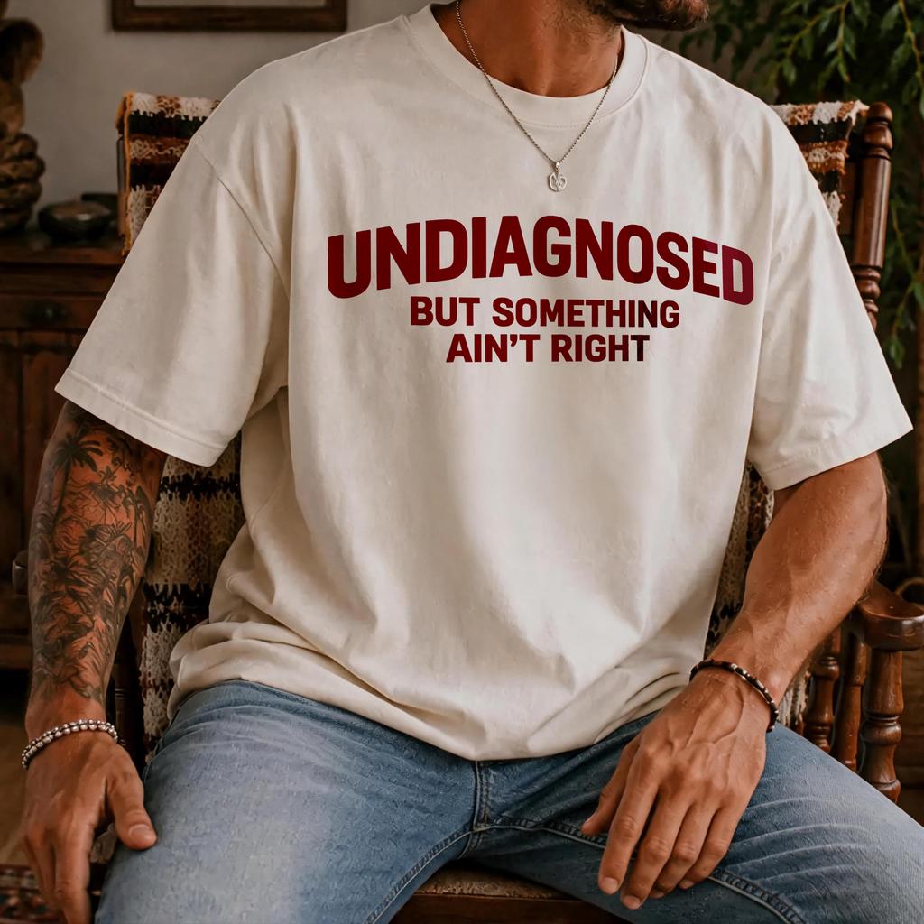 Undiagnosed But Something Aint Right Tshirt Funny Unisextal Health Shirt Sarcastic Humor Tee Highquality Tshirt Fashion Trend