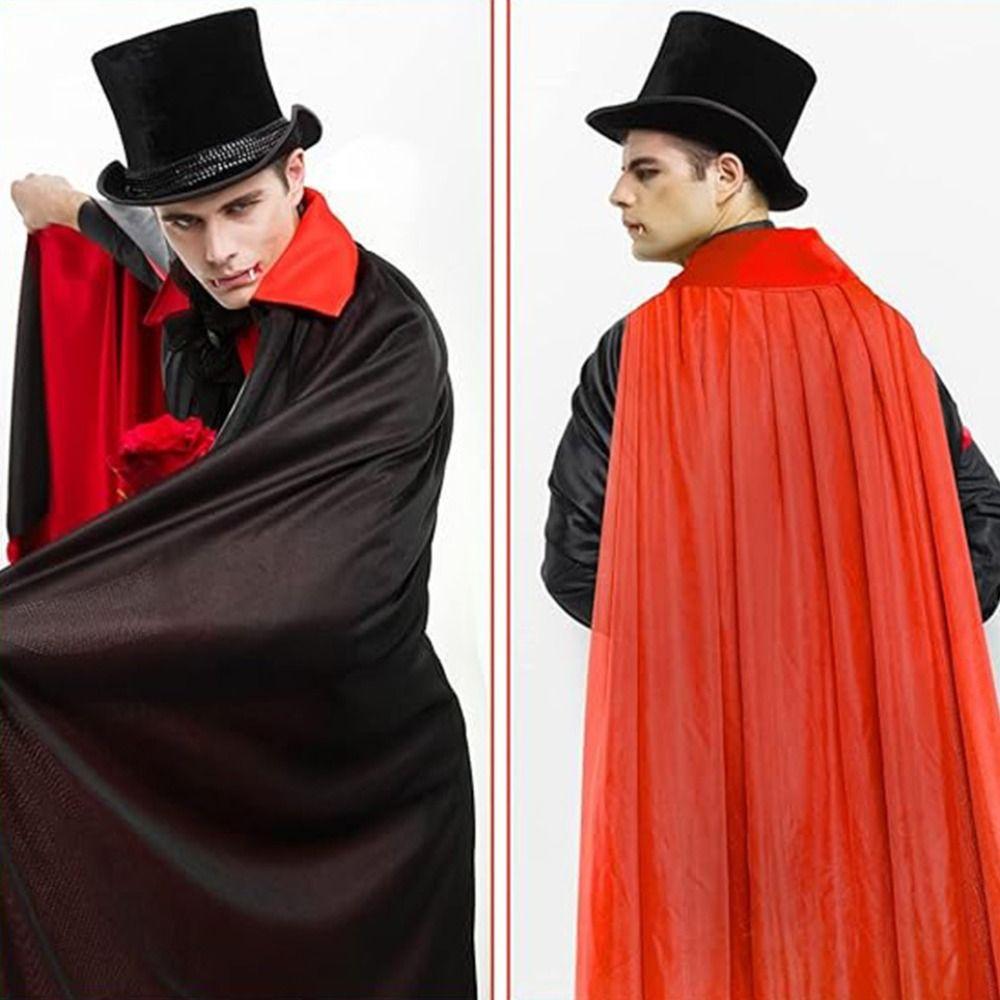 Witch Clothes Wizard Robe Reversible Performance Costumes Loose Halloween Cloak Children/Adult